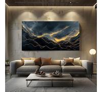 ZORYAN Abstract Landscape Wall Art for Bedroom Modern Mountain Large Canvas Pictures for Living Room Luxury Ink Painting Paintings Home Decor 50x100 cm