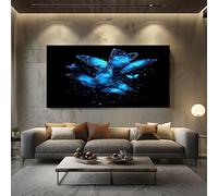 ZORYAN Animals Butterfly Extra Large Canvas Prints Insect Moth Wall Art for Living Room Fantasy Glowing Paintings for Bedroom Office Home Decor Frameless 60x120cm