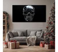 ZORYAN Gothic Skull Wall Art for Bedroom Horror Anatomy Large Canvas Pictures for Living Room Abstract Figure Paintings Home Decor 50x100cm