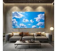 ZORYAN Nature Scenery Cloud Extra Large Canvas Prints Minimalist Sky Wall Art for Living Room Aesthetic Landscape Paintings for Bedroom Office Home Decor Frameless 60x120cm