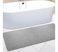 Zoryllic Diatomaceous Earth Bath Mat Soft Diatomite Stone Bath Mat Large Non-Slip Super Absorbent Fast Drying Long Shower Mat Thin Washable Bathroom Rugs Floor Mat 15.7" x 47.2"