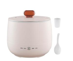 ZORZA 1.8L Mini Rice Cooker, Electric Multicooker With Non-Stick for 1-2 People, 4 Functions for Rice, Soup, Porridge, Shabu Shabu - Pink