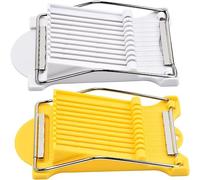 ZORZA Lunch Meat Slice Cutter,Sausage Slicer, Multipurpose Luncheon Meat Slicers Stainless-Steel Cut Slice,kitchen egg slicer,for Lunch Meat Hard Cheese Fruit Soft Food Ham,yellow+white