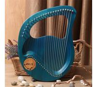 ZORZA Lyre Professional Lyre Harp 24 Strings Mahogany Wood Stringed Instruments with Tuning Wrench and Spare Strings Gift for Music Lovers Students Beginners,005