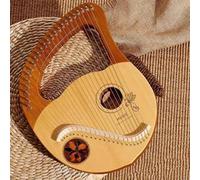 ZORZA Lyre Professional Lyre Harp 24 Strings Mahogany Wood Stringed Instruments with Tuning Wrench and Spare Strings Gift for Music Lovers Students Beginners,008