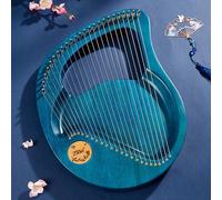 ZORZA Lyre Professional Lyre Harp 24 Strings Mahogany Wood Stringed Instruments with Tuning Wrench and Spare Strings Gift for Music Lovers Students Beginners,007