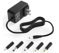 Zosam 12V 2A Power Supply Adapter Compatible with WD Western Digital My Book, Seagate FreeAgent GoFlex External Hard Drive, LED Strips, CCTV Cameras, Routers - 5 Universal Tips(6ft)