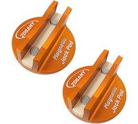 ZOSANY Universal Magnetic Jack Pad, 2PCS Pinch Weld Jack Adapter with Large Slotted, Aluminum Grooved Pinch Weld Frame Rail Adapter for Cars