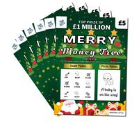 Zoschie 6 Christmas Pregnancy Announcement Lottery Scratch Cards - Baby Announcement Ideas, Baby Reveal, Scratch Off, Surprise Grandparents, Daddy, Auntie, Uncle, Family, Grandma, Grandpa