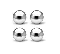 zosenda 4 Pcs Stainless Steel Mirror Polished Observation Ball Hollow Reflective Ball Floating Balls for Pond Garden Decoration (8cm)