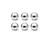 zosenda 6 Pcs Stainless Steel Mirror Polished Observation Ball Hollow Reflective Ball Floating Balls for Pond Garden Decoration (2 in)