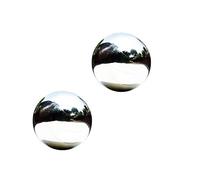 zosenda Stainless Steel Gazing Ball, Mirror Polished Hollow Ball Reflective Garden Sphere, Floating Pond Balls Seamless Gazing Globe for Home Garden Ornament Decorations (10CM X 2PCS)