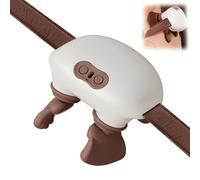 Zoserx Bionic Heated Massager, Airlandolists Hand Shoulder and Neck Portable Shiatsu Massager, 3-Speed 2-Heat, Lightweight, USB Rechargeable, for Neck/Shoulder/Back/Leg - Home/Office/Travel (White)