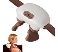 Zoserx Bionic Heated Massager, Airlandolists Hand Shoulder and Neck Portable Shiatsu Massager, Lightweight,USB Rechargeable,for Neck/Shoulder/Back/Legs (White)