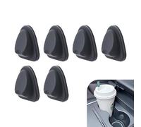 Zosgrew 6 PCS Upgrade Car Cup Holder Insert Position Limiter, Anti-shake Silicone Car Water Bottle Stabilizer, Self-adhesive Automotive Cup Holders Pad, for Most Cars (Black)