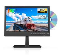 ZOSHING 14-inch HD TV,12 volt tv with dvd player,Built in Digital T2 Tuner Freeview channels,HDMI and USB port,12v tv car cable/AC powered for RV-Camper,Bedroom