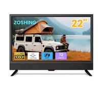 ZOSHING TV 22 inch HD 1080P Screen, Small Television with Freeview Receiver, 12 volt TV Built Digital T2 Tuner,USB, HDMI/RCA/VGA inputs,Suitable for Bedroom Caravan