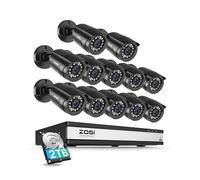 ZOSI 1080P 16CH Security CCTV Camera System with AI Human Vehicle Detection