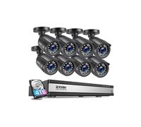 ZOSI 16CH CCTV Camera System, 8Pcs 2MP Outdoor Wired Security Cameras, 4TB