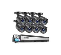 ZOSI 16CH Home Security CCTV Camera System, Human/Vehicle Detection, 8Pcs | Outdoor Indoor Weatherproof Home Surveillance CCTV Camera, HD 80ft IR Night Vision, 3K Lite DVR System 2TB HDD, Email Alert