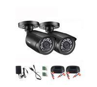 ZOSI 2 Pack 1080P Security Camera Outdoor with 80ft Night Vision, IP66 Weatherproof, Motion Detection, CCTV Surveillance Bullet Cameras Only Support