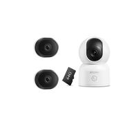 ZOSI 2Pcs 3MP 2K Window Camera for Home Security with Full Color Night Vision and 4K Indoor Security Camera, WiFi Pet Camera/Baby Monitor with 64GB Memory Card, 2.4/5GHz WiFi Cameras, 2 Way Talk