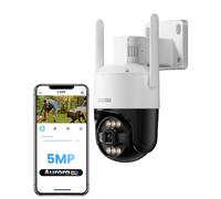 ZOSI 3K 5MP Outdoor Security Camera - WiFi 6 Wireless CCTV Camera for Home Security, Full-Color Night Vision, AI Human/Vehicle Detection, 2-Way Audio, Custom Siren Alarm, 24/7 Recording (Wired Power)