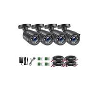 ZOSI 4 Packs 1080p HD-TVI Security CCTV Camera Outdoor Indoor Night Vision | 1920TVL Home Surveillance CCTV Bullet Camera for Analog CCTV System, 24PCS LEDs, 80ft Clear Night Vision, IP66 Weatherproof