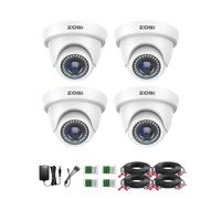 ZOSI 4 Packs 1080p HD-TVI Wired CCTV Camera Outdoor Indoor Security Camera | 1920TVL Surveillance Camera for Analog CCTV DVR System, 24Pcs LEDs, 80ft IR Night Vision, 90° View Angle, IP66 Weatherproof