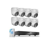 ZOSI 4K 16CH PoE CCTV Camera System for Home & Business, 8x 8MP PoE Security Cameras Indoor Outdoor, 32CH Expandable 4K NVR, 4TB HDD, Human/Vehicle AI Detection, Dual-Disk Backup, 100ft Night Vision