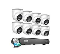 ZOSI 5MP PoE CCTV Camera System Outdoor Indoor, 8x 4MP PoE Security Cameras | 3K 8 Channel H.265+ NVR with 2TB HDD, Human Detection, 100ft IR Night Vision, Remote Access, Business & Home 24/7 Recording