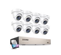 ZOSI 8CH Security CCTV Camera System Outdoor, AI Human Vehicle Detection