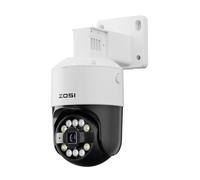 ZOSI C296 5MP 3K PoE Camera Outdoor Indoor with Human Vehicle Detection, Pan/Tilt Dome Cam, Color Night Vision, 2 Way Audio, Floodlights and Siren Alarm,Cloud & Local Storage,Compatible Our PoE NVR