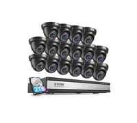 ZOSI CCTV Camera System,16Pcs Outdoor Indoor 1920TVL Wired Security Cameras | 2TB Hard Drive, 16CH DVR System, 1080P HD Home Surveillance Cameras, 80ft IR Night Vision, AI Human/Vehicle Detection, IP66