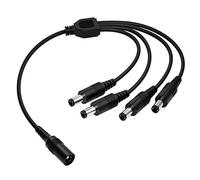 ZOSI CCTV Power Supply Splitter Cable 1 to 4 Way for CCTV Camera Plug 2.1mm