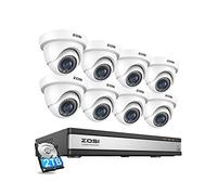 ZOSI Home Security CCTV Camera System with AI Human/Vehicle Detection, 8Pcs