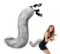 ZOSIGN Fox Tail, Faux Fur Fox Tail, Plush Tail with Adjustable Belt, for Fancy Dress as Cat, Fox or Wolf, Cosplay Costume Accessory for Halloween, Carnival, Role Play