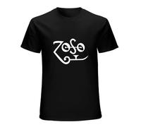 Zoso - Jimmy Page Plant Zeppelin Classic Rock 100% Cotton Short Sleeve T-Shirt Black XXL
