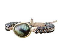 ZOSOJONA Boho Handmade Natural Stone Wrap Bracelets Turquoises Crystal Beads Bracelet Jewelry, L, Crystal Stainless Steel, bead