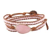 ZOSOJONA Boho Wrap Bead Bracelet for Women - Handmade Adjustable Natural Stone Beaded Bracelets Rope Yoga Healing Bracelet Bangle Hippie Jewelry, One Size, Stone, Agate