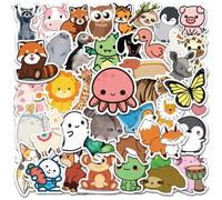 Zosutetoxo 200-piece Animal Sticker Set: Stickers for Children featuring Cute Animals, Waterproof Stickers for Water Bottles and Laptops