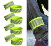 Zosutetoxo 8 Piece Trouser Clip Set for Bicycles, Elastic Reflective Band with Velcro, Reflectors for Kids School Route & Jogging, Cycling Safety Vest Accessory, A Thoughtful Gift