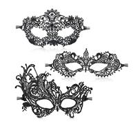 Zosutetoxo Venetian Lace Mask for Women, Filigree Eye Mask for Carnival & Masquerade Ball, Elegant Costume Accessory Black, a Thoughtful Gift