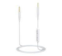Zosvoses QC35 Inline Mic Compatible with Bose 700 QuietComfort QC25 QC35 QC35II QC45 SoundLink SoundTrue On-Ear Headphones, 3.5mm to 2.5mm Audio Cable with Volume Control, 5ft (White)