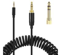 Zosvoses QC45 Audio Cable Cord Compatible with Bose QuietComfort, QuietComfort Ultra, QC45, QC35, QC35 II, QC25, NC700, OE2, Soundlink, SoundTrue Headphones, Aux Cable with 6.35mm Adapter (Black)