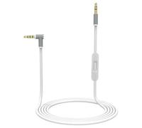 Zosvoses Replacement Solo 4 Cable, Solo 3 Audio Cable Aux Cord Extension Wire Compatible with Beats Studio Solo Pro Detox Mixr Executive Pill Headphones, with in Line Mic and Volume Control (White)