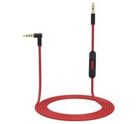 Zosvoses Replacement Solo 4 Cord, Solo 3 Headphone Audio Cable Wire Extension Cord Compatible with Beats Headphones Studio Solo Pro Detox Mixr Executive Pill with in Line Mic and Control (Black&Red)