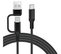 Zosvoses USB A/C to Type C Microphone Cable Cord for Fifine AmpliGame A6V/ A6T/ AM8/ K688/ A8, HyperX SoloCast, QuadCast 2/S/2 S, Logitech G Yeti GX, TONOR TC30, Elgato Wave 3, Wave Neo Mic