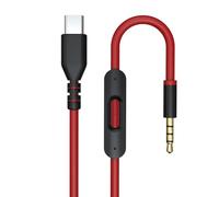 Zosvoses USB C Solo 4 Audio Cable, Solo 3 Replacement 3.5mm Aux Cord with Inline Mic Control Compatible with Beats Studio Solo Pro Detox Mixr Executive Pill Headphones to iPhone 17/16 (Black & Red)