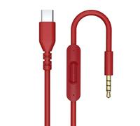 Zosvoses USB C Solo 4 Audio Cable, Solo 3 Replacement 3.5mm Aux Cord with Inline Mic Control Compatible with Beats Studio Solo Pro Detox Mixr Executive Pill Headphones to iPhone 17/16 (Red)
